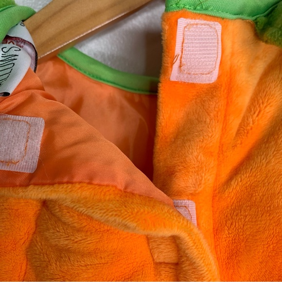 Hallow’s Eve Pumpkin Costume Soft Puffy Infant 6-9 Months Orange Green Halloween - Picture 7 of 9